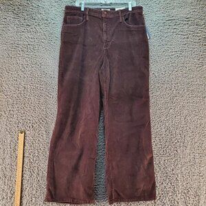 Universal Thread Jeans Womens 16 Brown High Rise Wide Leg Stretch Corduroy *NWT*